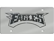 Philadelphia Eagles Inlaid Mirror Acrylic License Plate with Glitter Text