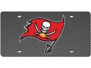Tampa Bay Buccaneers Inlaid Acrylic License Plate with Carbon Fiber Design