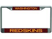 Washington Redskins Metal License Plate Frame with Glitter Design