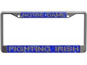 Notre Dame Irish Metal License Plate Frame with Glitter Design
