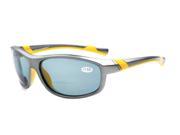 Eyekepper Polycarbonate Polarized Bifocal Sport Sunglasses For Women Baseball Running Fishing Driving Golf Softball Hiking TR90 Unbreakable Grey Frame Grey Lens