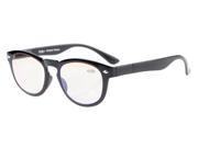 Eyekepper Spring Hinges Vintage Computer Glasses UV Protection Anti Glare Eyeglasses Anti Blue Rays Readers 0.0