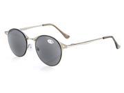 Eyekepper Sun Readers Quality Spring hinge Small Oval Round Reading Sunglasses Grey Lens 3.0