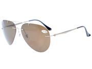 Eyekepper Sun Readers Titanium Aviator Style Rimless Brown Lens Polarized Bifocal Sunglasses 2.0
