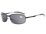 Eyekepper Metal Frame Fishing Golf Cycling Flying Outdoor Bifocal Sunglasses Black 3.0