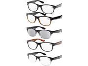 Eyekepper 5 pack Spring Hinges 80 s Reading Glasses Includes Sun Readers 3.50