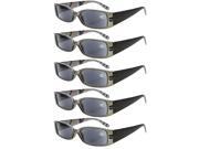 Eyekepper 5-Pack Spring Hinges Tiger Patterned Temples Reading Sunglasses Sun Readers Women +4.0 Eyekepper 5-Pack Spring Hinges Tiger Patterned Temples Reading Sunglasses Sun Readers Women +4.0