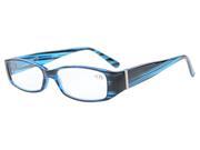 Eyekepper Spring Hinges Reading Glasses Readers with Genuine Austrian Crystals Women Blue 1.25