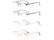 Eyekepper 4 Pack Quality Spring Hinges Half Rim Oval Round Reading glasses Included Computer Glasses 2.25