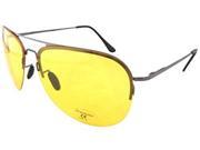 Eyekepper Spring Hinged Aviator Yellow Thin Polycarbonate Lenses Sunglasses