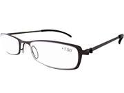 Eyekepper Stainless Steel Frame Reading Glasses Gunmetal 4.0