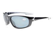 Eyekepper Polycarbonate Polarized Bifocal Sport Sunglasses For Men Women Baseball Running Fishing Driving Golf Softball Hiking TR90 Unbreakable Black Frame Grey
