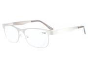 Eyekepper Readers Metal Frame Spring Hinge Reading Glasses Silver 1.5