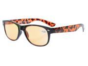 Eyekepper Spring Hinges UV Protection Scratch Resistant Lens Reading Glasses Orange Tinted Lenses 2.0