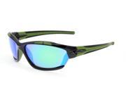 Eyekepper Polycarbonate Polarized Sport Sunglasses For Men Women Baseball Running Fishing Driving Golf Softball Hiking TR90 Unbreakable Black Frame Green Mirror
