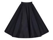 Eyekepper High Waist Vintage A Line Midi Skirt