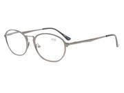 Eyekepper Spring Hinges Retro Reading Glasses Gunmetal 4.0