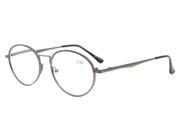 Eyekepper Spring Hinges Oval Reading Glasses Gunmetal 1.5