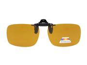 Eyekepper Flip up Clip on Sunglasses Polarized 60x43 MM 4 Pack Metal Glasses Clip Amber