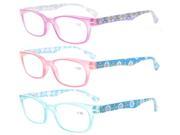 Eyekepper 3 Pack Crystal Clear Vision comfort Spring Arms Reading Glasses 2.0