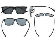Eyekepper 180 Degree Spring Hinges Polycarbonate Polarized Bifocal Sunglasses Black Frame Grey Lens 2.0