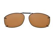 Eyekepper Metal Frame Rim Polarized Lens Clip On Sunglasses 54*37MM Brown Lens Eyekepper Metal Frame Rim Polarized Lens Clip On Sunglasses 54*37MM Brown Lens