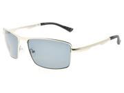 Eyekepper Mens Polycarbonate Lens Polarized Sunglasses With Metal Frame Spring Hinges, Silver Frame Grey Lens Eyekepper Mens Polycarbonate Lens Polarized Sunglasses With Metal Frame Spring Hinges, Silver Frame Grey Lens