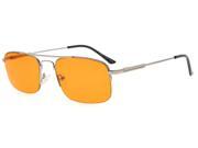 Eyekepper Mens Anti Blue Light Glasses Better Sleep 97% Blue Light Blocking-Bendable Memory Titanium Computer Eyeglasses, Dark Orange Tinted Lens(Silver, +0.00) Eyekepper Mens Anti Blue Light Glasses Better Sleep 97% Blue Light Blocking-Bendable Memory Titanium Computer Eyeglasses, Dark Orange Tinted Lens(Silver, +0.00)