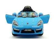 Porsche Boxster Style Kids Ride On Car Toy MP3 12V Battery Powered Wheels with Remote Control Blue