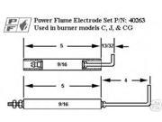 Power Flame Gas Electrode And Flame Rod Kit For C J CG Burners