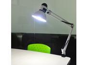 Jiawen 5W E27 LED Cool White Foldable Clip on Reading Light Desk Lamp white AC85~265V