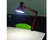 Jiawen 5W E27 LED Cool White Foldable Clip on Reading Light Desk Lamp red AC85~265V