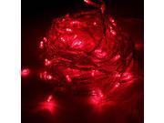 JIAWEN 4W 10M 32.8ft 100 LED 8 Mode red Light Christmas String Light AC 220V