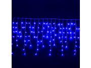 Jiawen 3M 9.8ft 4W 96 LED blue light Fairy Lights Curtain Icicle Starry String Lights AC 220V