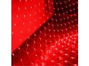 Waterproof 1.5*1.5M 4.9x4.9ft 96LEDs red light Fairy Twinkle Mesh Net String Lights for Christmas Xmas Holiday