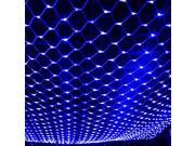 Waterproof 1.5*1.5M 4.9x4.9ft 96LEDs blue light Fairy Twinkle Mesh Net String Lights for Christmas Xmas Holiday