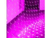 Waterproof 1.5*1.5M 4.9x4.9ft 96LEDs pink light Fairy Twinkle Mesh Net String Lights for Christmas Xmas Holiday