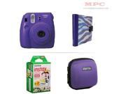 Fujifilm Instax Mini 8 Instant Grape Camera Nifty Mini Zippered Camera Purple Case Nifty Instax Mini Photo Blue Zebra Album 20 Fujifilm Instax Mini Instan