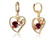 Gemini 18K Gold Filled Created Rudy with Perfect Dangle Earrings Gm187 for Ladies Valentine s Gifts Idea Color Rudy