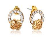Gemini Women s Yellow Gold Filled Swarovski Crystal Huggie Small Stud Earrings Gifts for her Gm128 Size 0.51 Color Gold