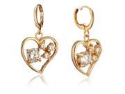 Gemini Ladies Jewelry 18K Gold Filled Crystal Perfect Dangle Drop Earrings for Ladies Valentine s Gifts Gm187