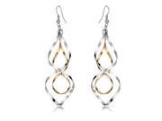 Gemini Women s Jewelry Infinity Twisted Hook Long Dangle Earrings for Ladies Gift Idea Gm035 Size 3 inches Color Gold Silver