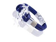 Gemini Fashion Nautical Genunie Leather Cuff Stainless Steel Unisex Wrap Wristband Bangles Bracelets Great Valentine s Day Gifts For Men Women Teens Boys Gi