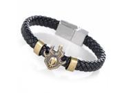 Gemini New Leather Braided Jewelry Wristband Bracelets Great Valentine s Day Gifts For Men Women Teens Boys Girls With Magnetic Clasp Gm065 8es Color Bl