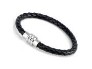 Gemini New Unisex Leather Braided Cuff Wristband Bracelets Great Valentine s Day Gifts For Men Women Teens Boys Girls Gm055 7es Color Black