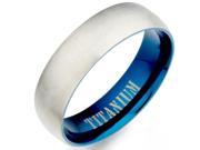 Gemini Women s BlueTwo Tone Matte Polish Anniversary Titanium Wedding Ring 5mm US Size 8.25 Valentine s Day Gift