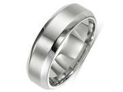 Gemini His or Her Comfort Fit Beveled Edge Plain Wedding Band Ttianium Rings width 5mm Size 7 Valentine s Day Gift