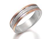 Gemini His or Her Rose Gold Matching Titanium Wedding Ring width 4mm US Size 11 Valentine s Day Gift