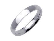 Gemini Dome Court Shape Silver Color Solid Titanium Couple Anniversary Wedding Ring width 4mm US Size 7.75 Valentine s Day Gift