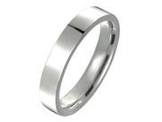 Gemini Bride s Plain Flat Court Polish Wedding Titanium Ring width 4mm US Size 8.25 Valentine s Day Gift
